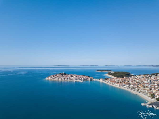 Primošten peninsula view