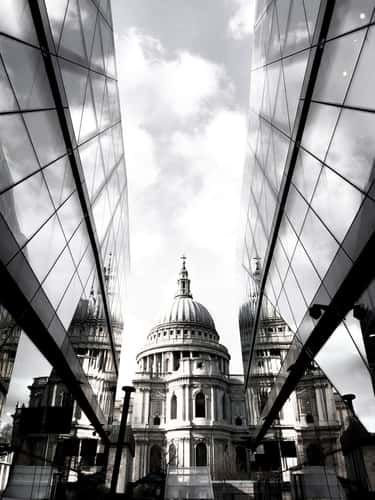 Reflection of St Paul's Cathedral, London
