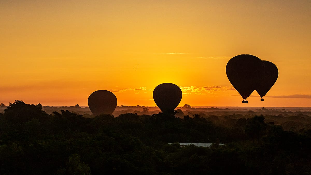 Unterwegs im Ballon, Myanmar