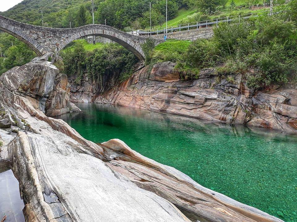 Verzasca with Church Maria degli Angeli, Switzerland