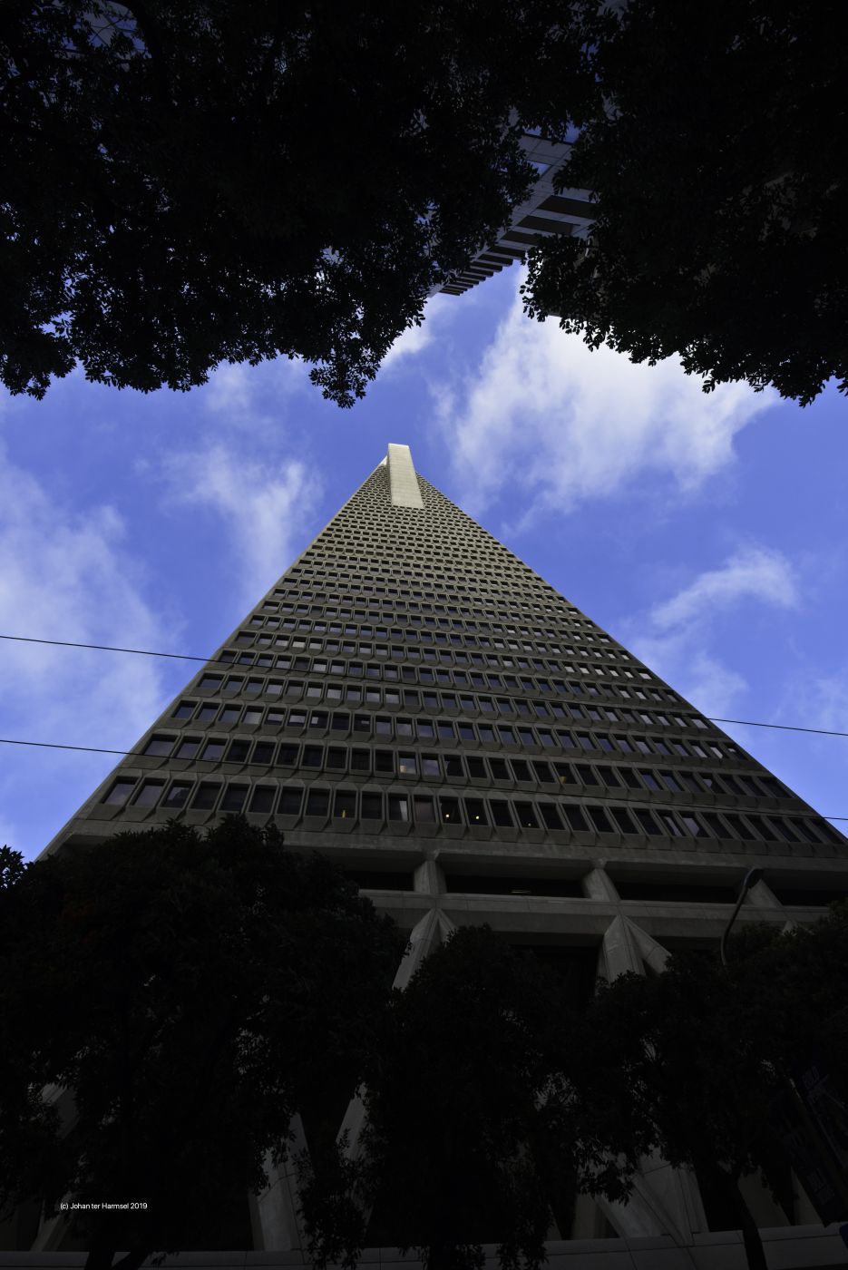 View of Transamerica Pyramid from Portsmouth Square, USA
