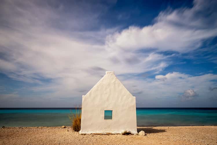 White Slave huts on Bonaire