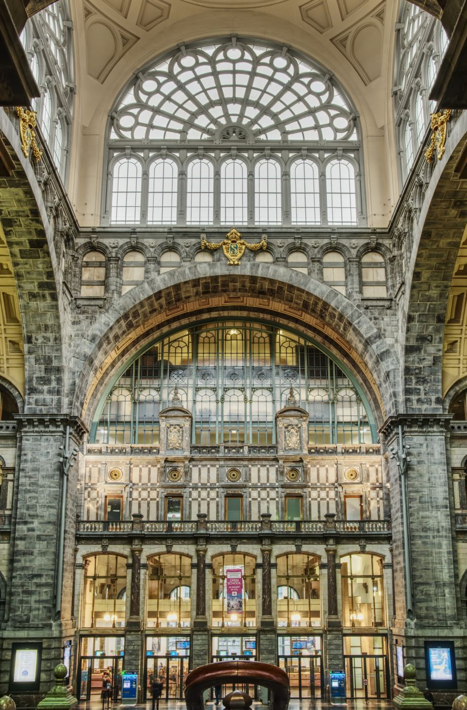 View from the Stairs, Entrance Hall, Antwerp Central Station, Belgium