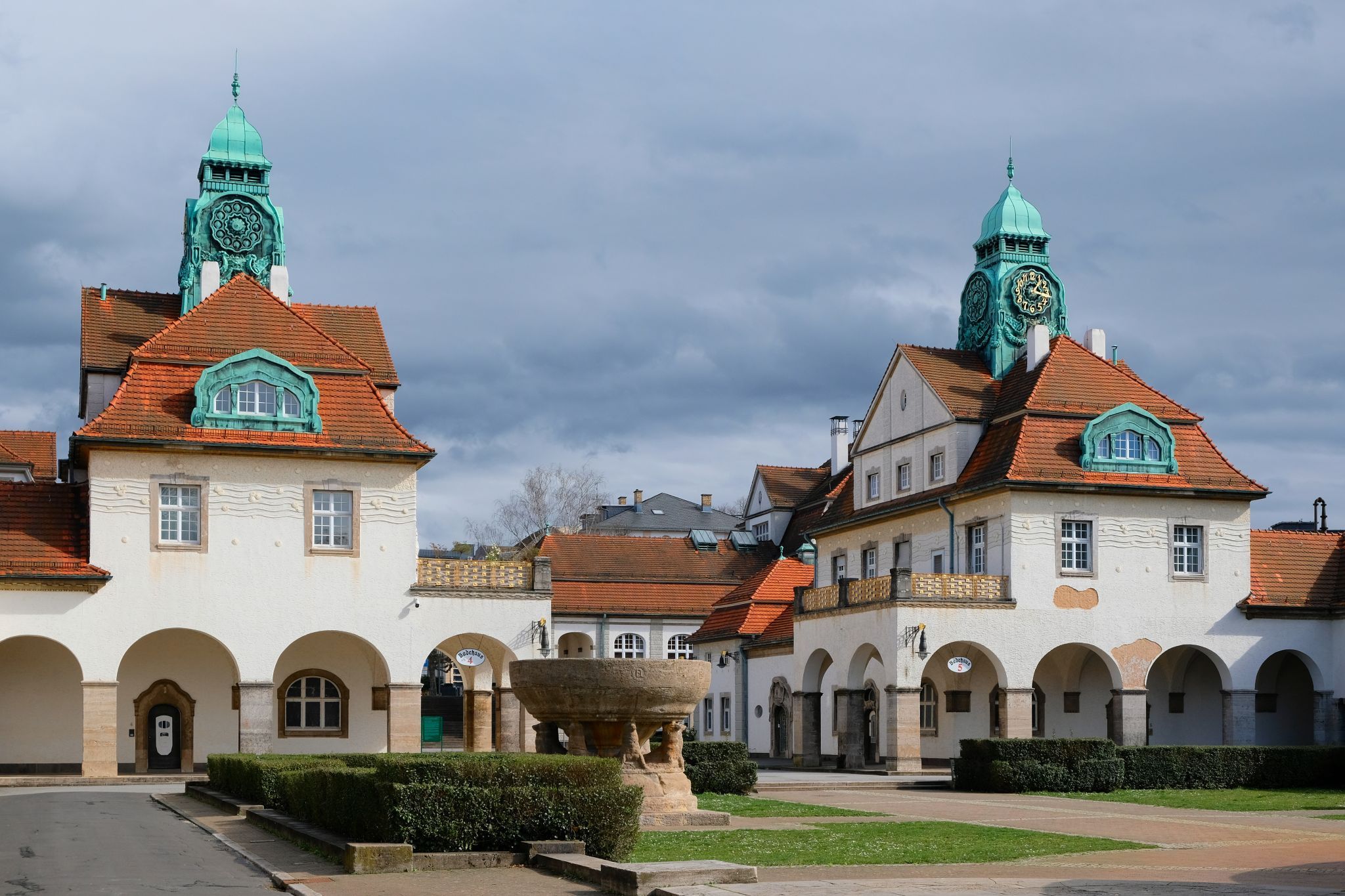 Bad Nauheim - Sprudelhof and Park (old spa complex), Germany