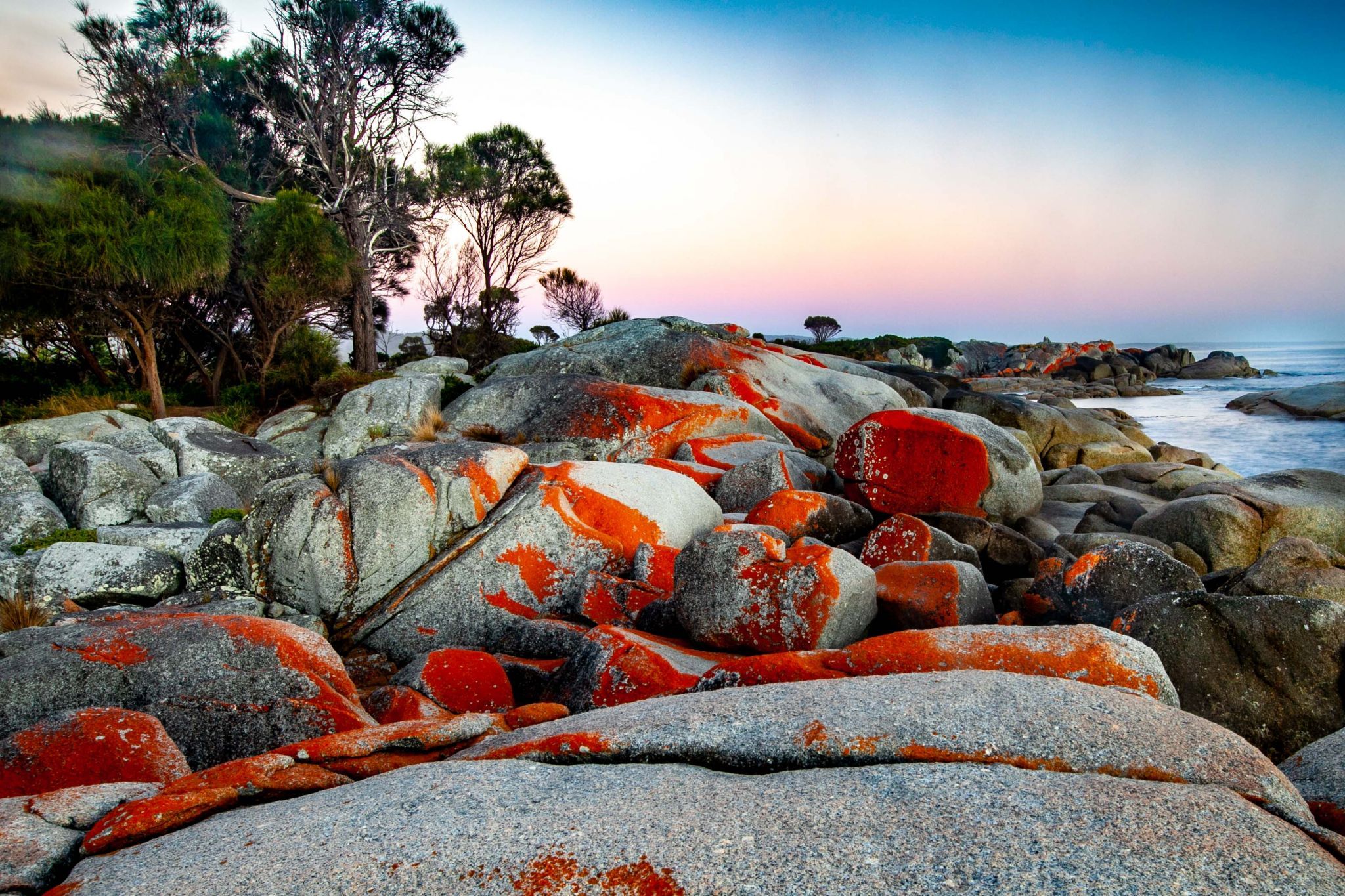 Bay of Fires sunrise, Binalong Bay, Tasmania, Australia