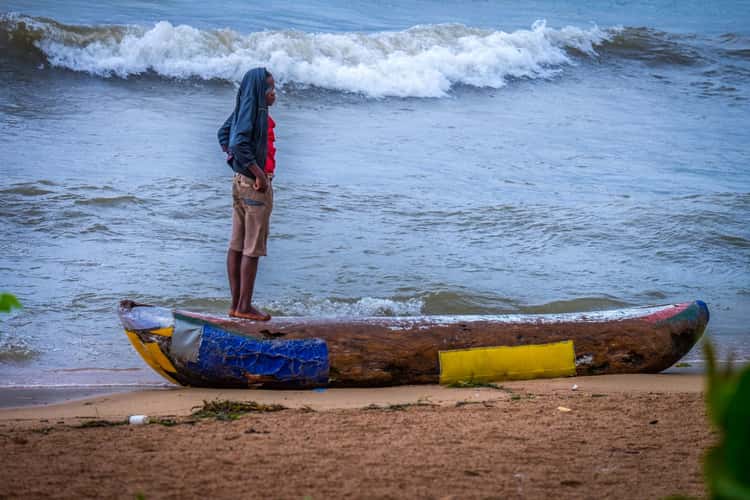 Boy on Canoe Cape Maclear