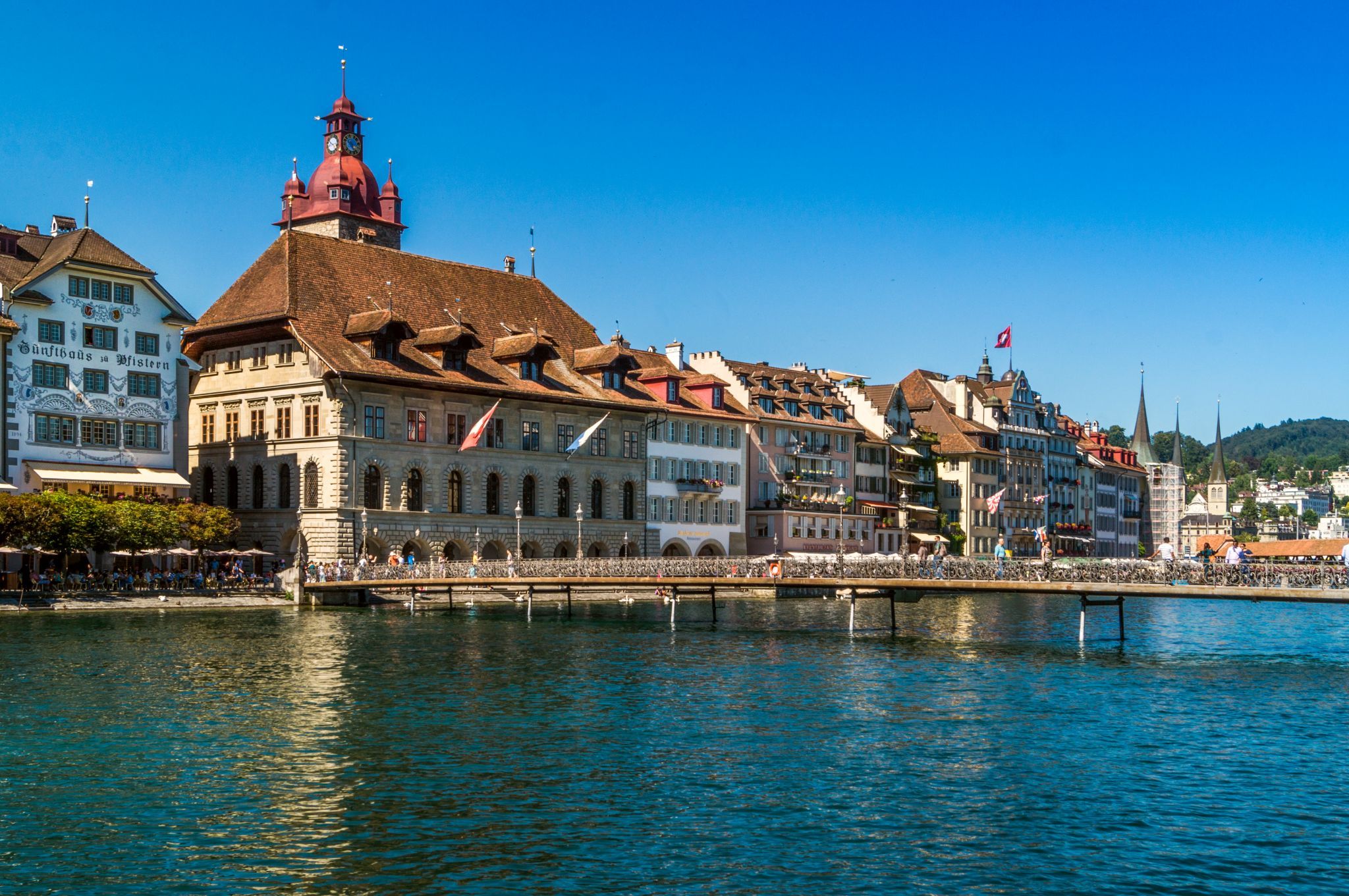 Kapellbridge Lucerne - from Rathaussteg, Switzerland