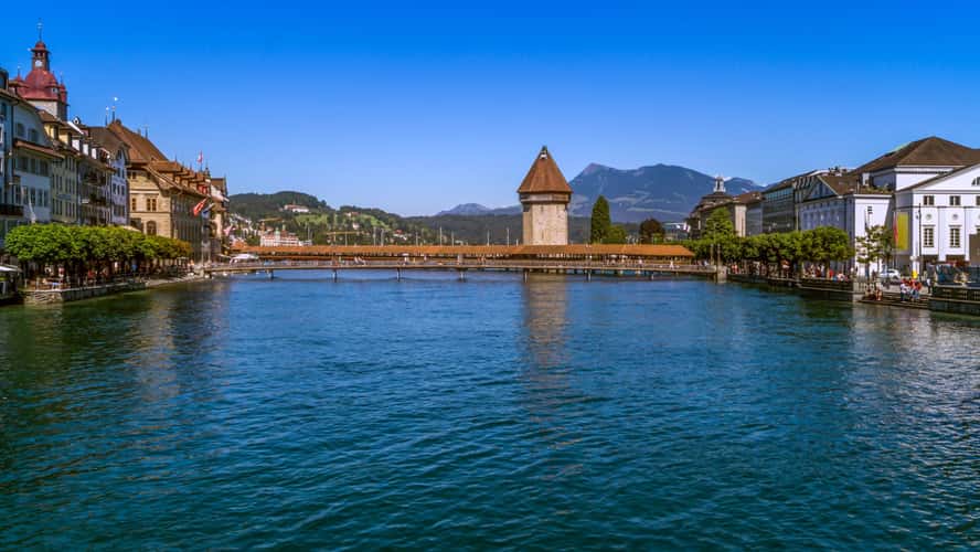 Kapellbridge Lucerne - from Rathaussteg