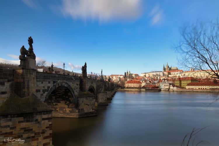 Charles Bridge and Old Town Panorama over the river