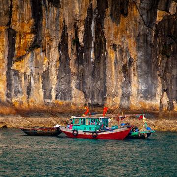 Halong Bay fishermen North Vietnam, Vietnam