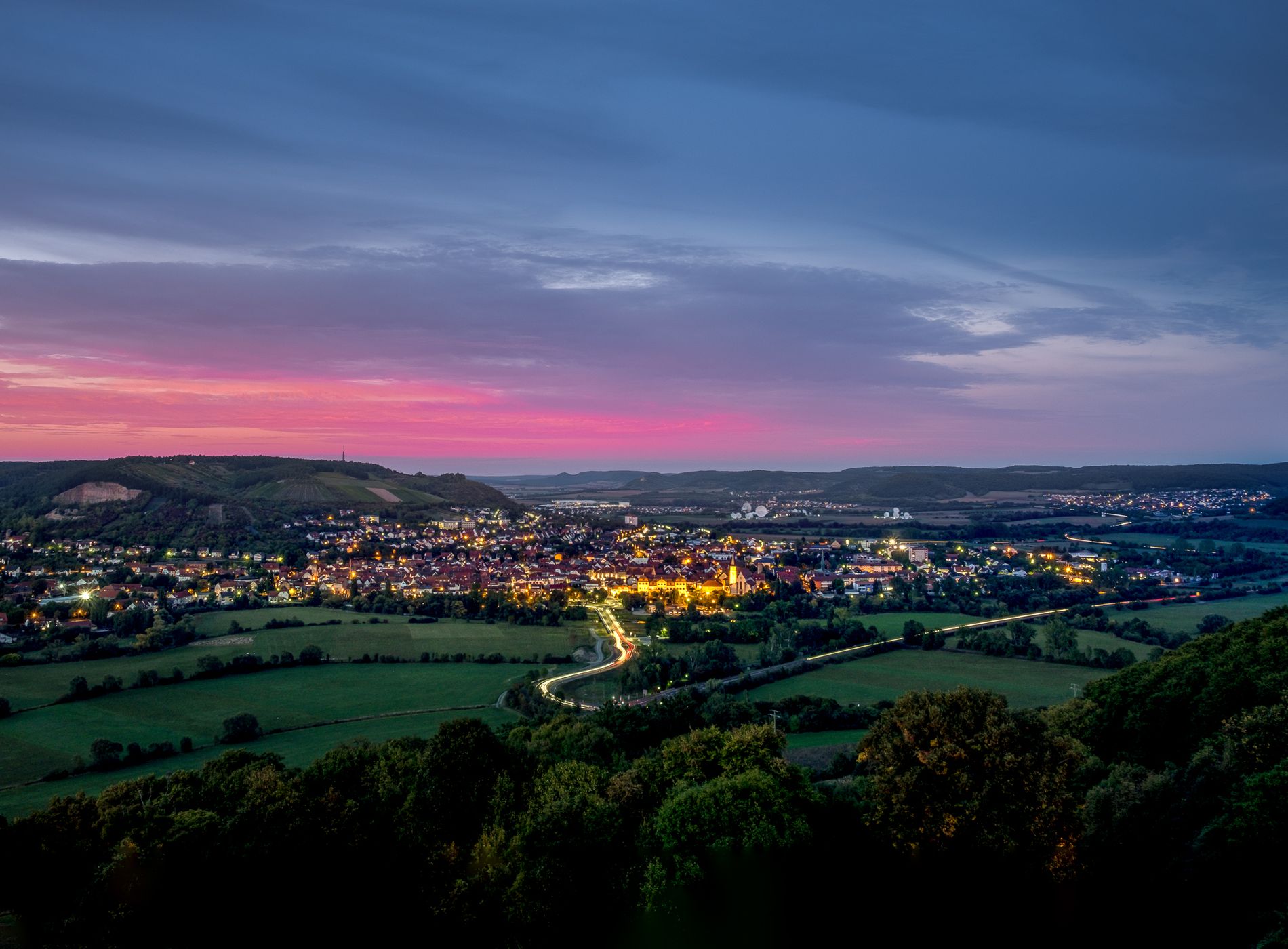 Hammelburg view from Castle Saaleck, Germany
