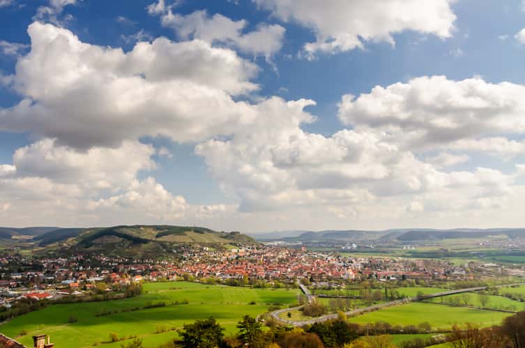 Hammelburg view from castle Saaleck
