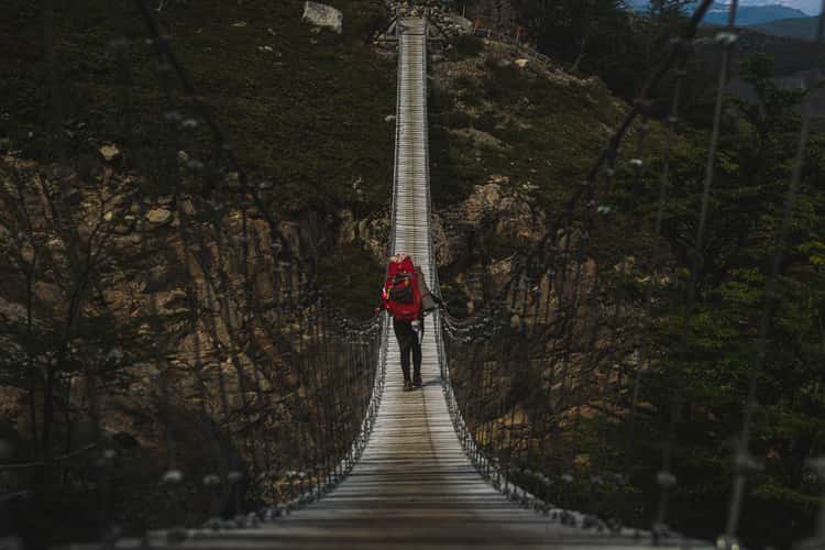Hanging bridge Grey Lake