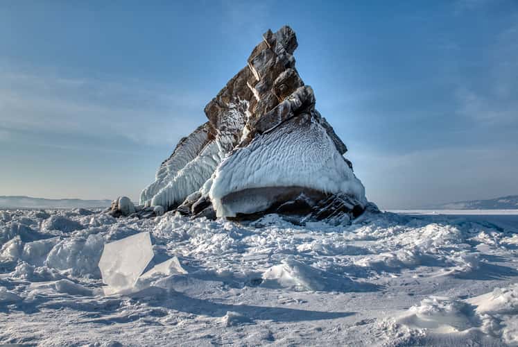 Island in winter