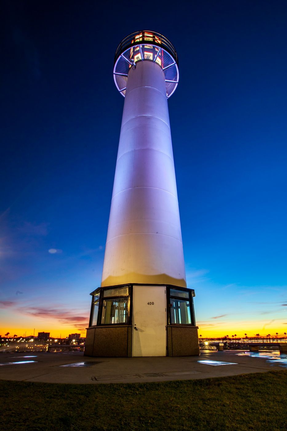 Lions Lighthouse sunrise Long Beach, California, USA