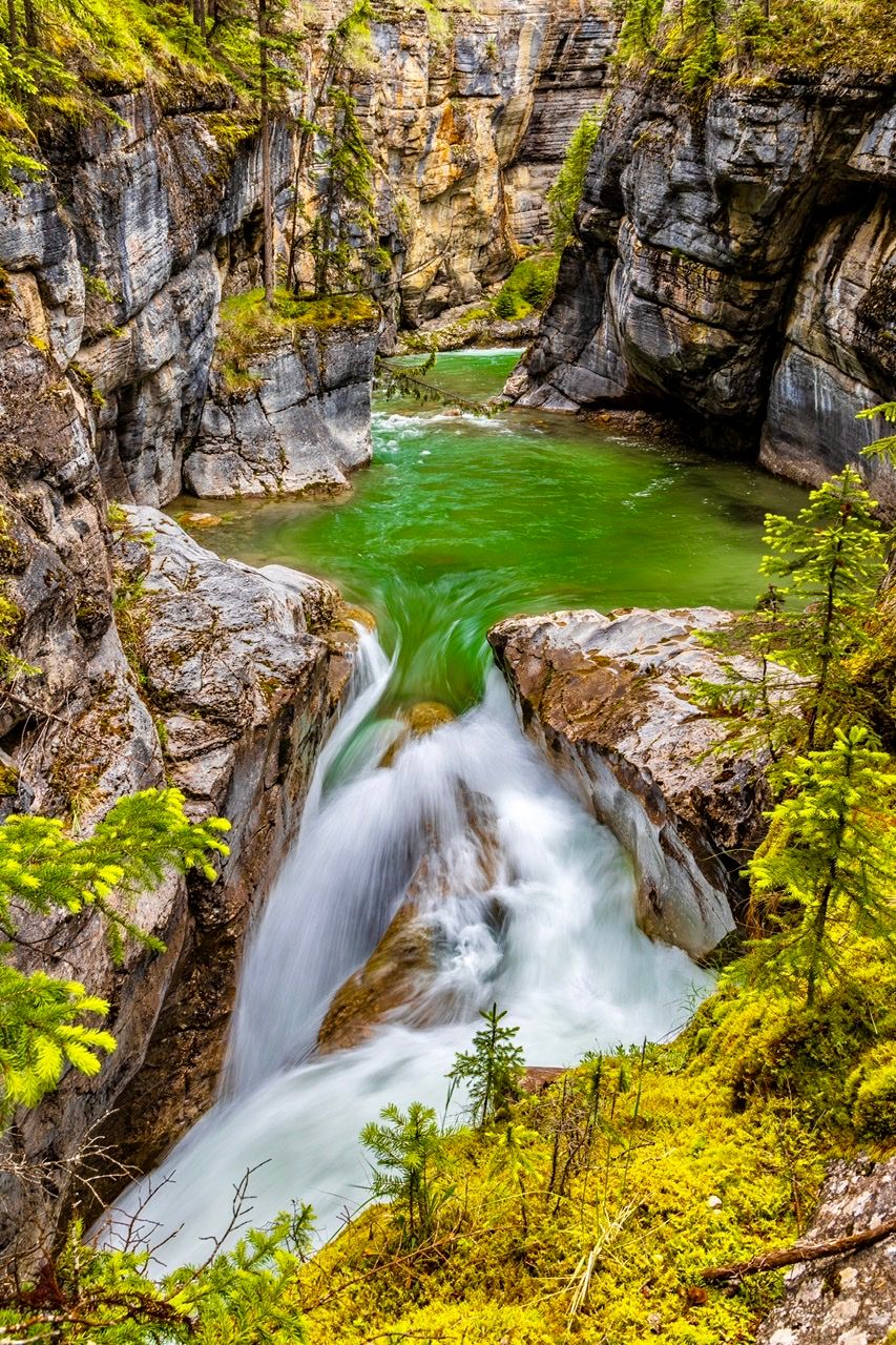 Maligne canyon waterfalls, Canada