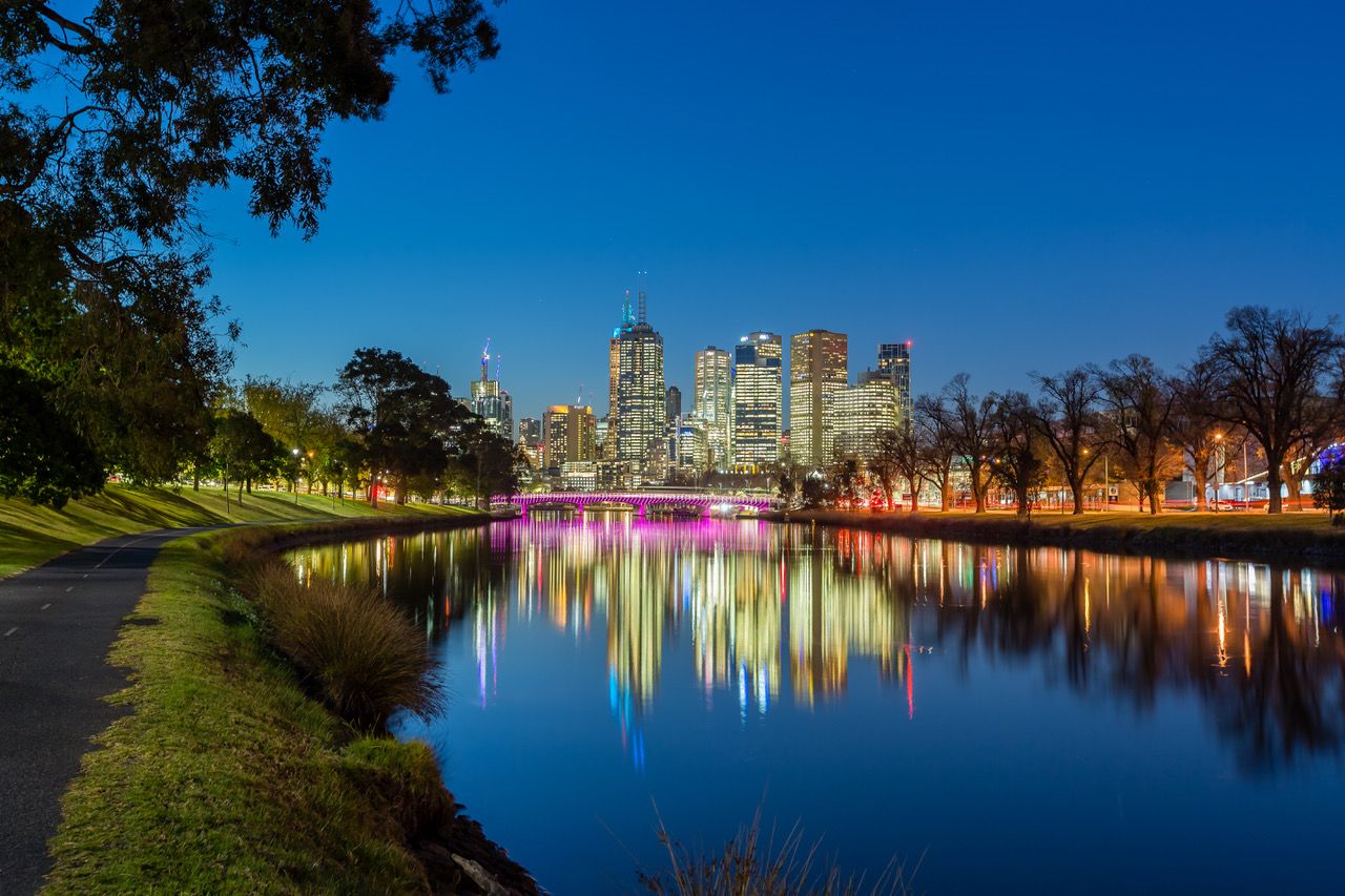 Melbourne Australia, Yarra River, Swan Street Bridge, Australia
