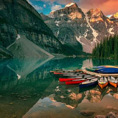 Moraine Lake Canoe Dock, Canada