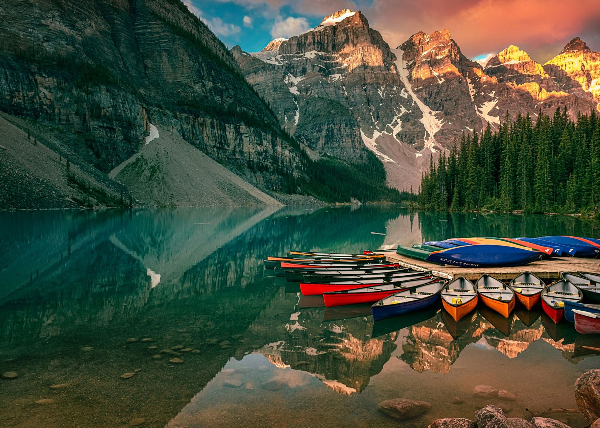 Moraine Lake Canoe Dock, Canada