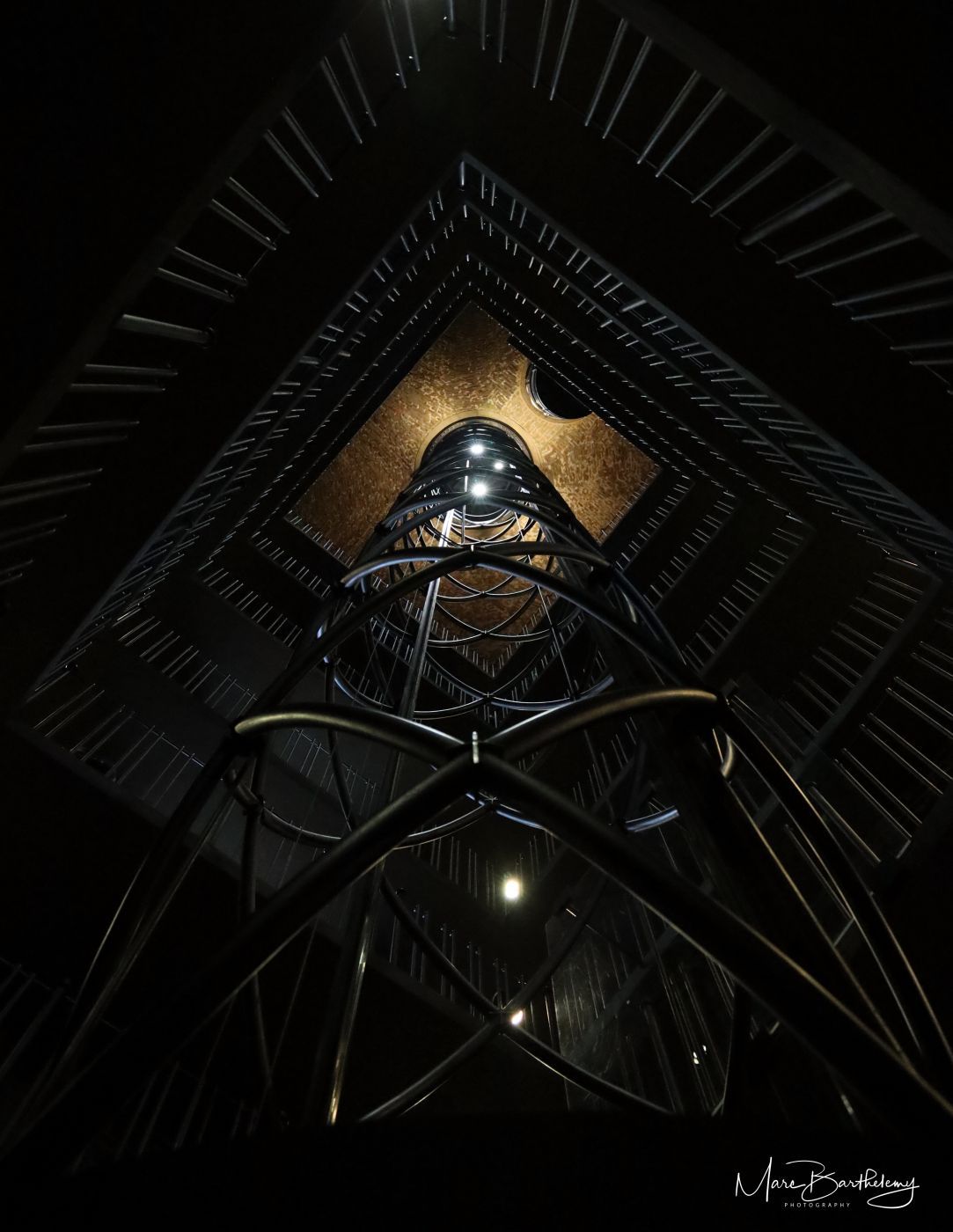 Elevator inside of the Astronomical Clock Tower, Prague, Czech Republic