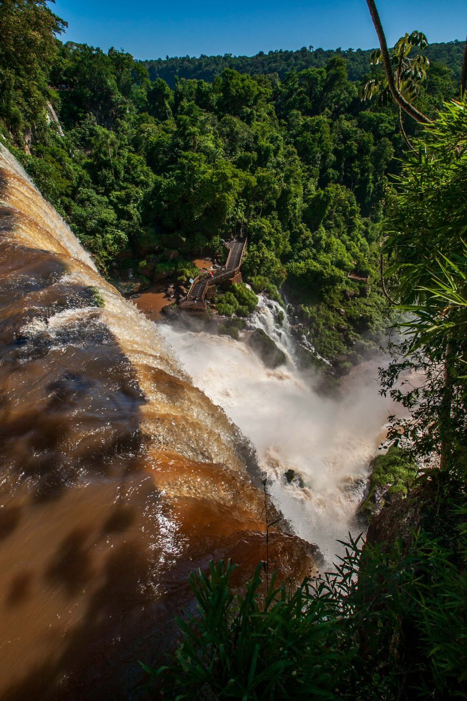 Over the falls Salto Bossetti, Iguazu Falls, Argentina