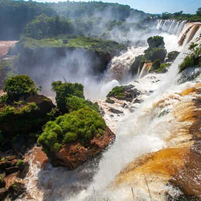 Over the falls Salto Bossetti, Iguazu Falls, Argentina