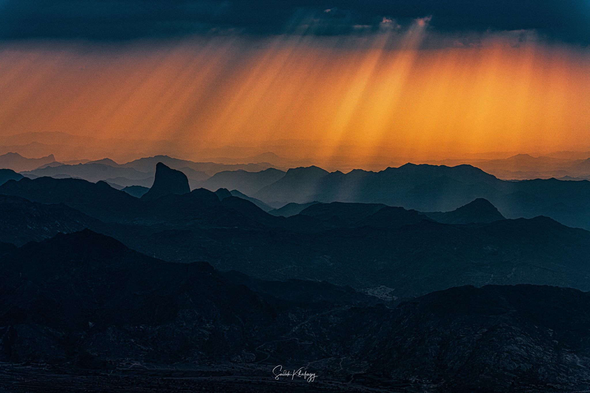 Panorama view of Al Hada road, Saudi Arabia