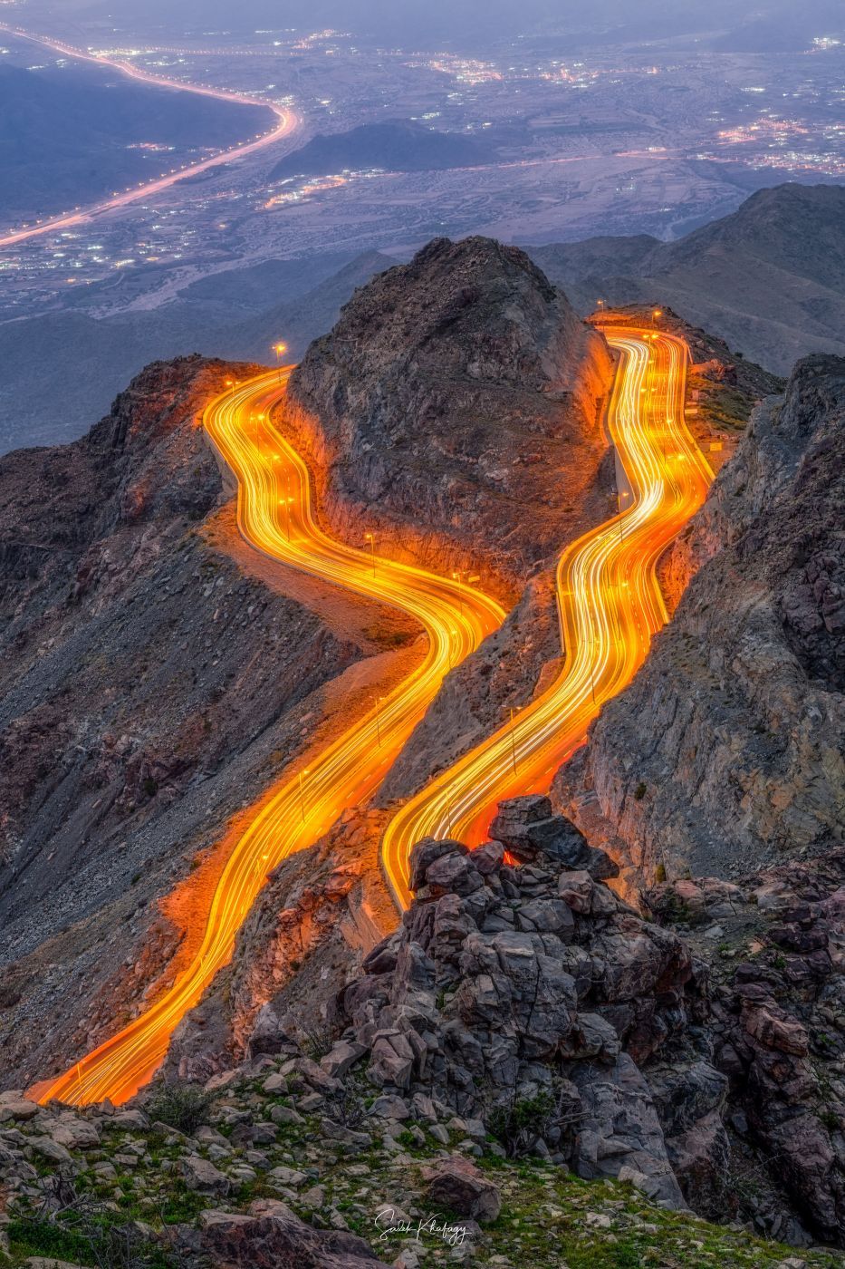 Panorama view of Al Hada road, Saudi Arabia