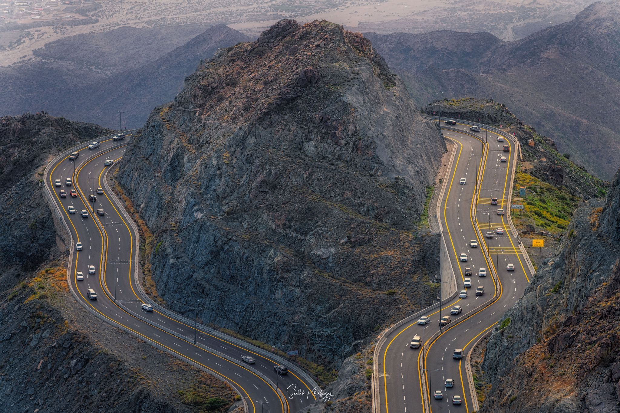 Panorama view of Al Hada road, Saudi Arabia
