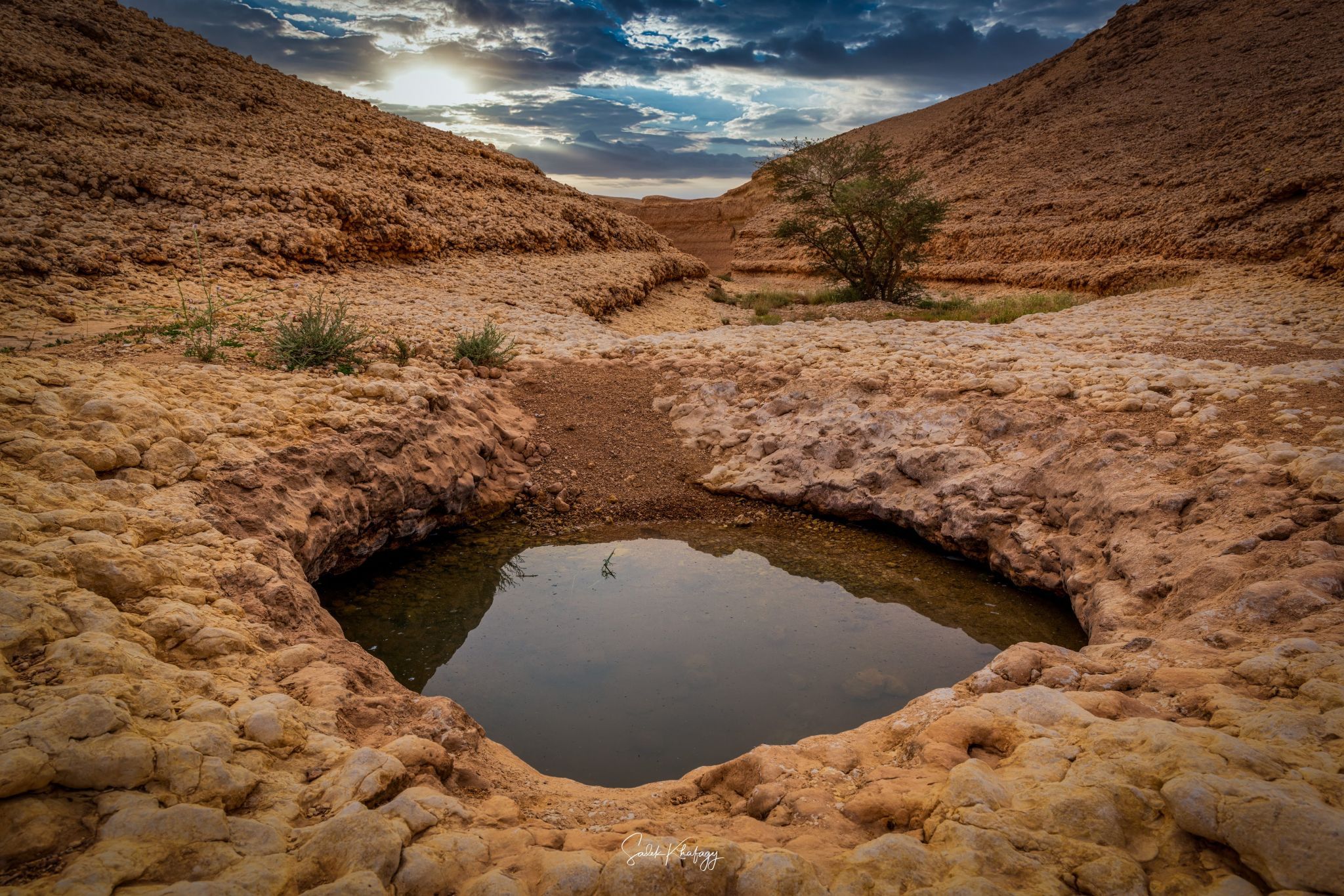 Panormaic view of valley in Touqi, Saudi Arabia