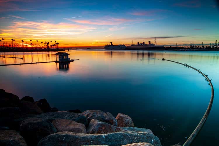 Parkers Lighthouse sunrise Long Beach, California