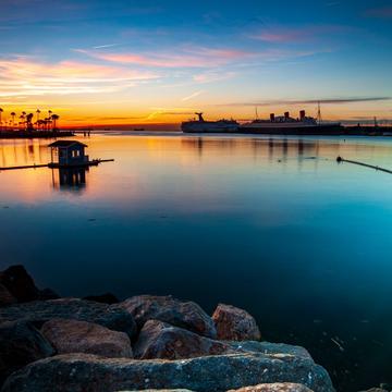 Parkers Lighthouse sunrise Long Beach, California, USA