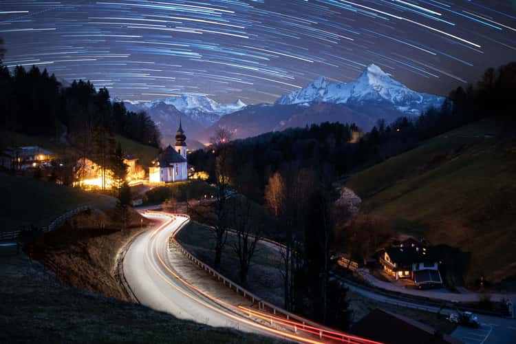 Maria Gern Church, Bavaria - Hill View