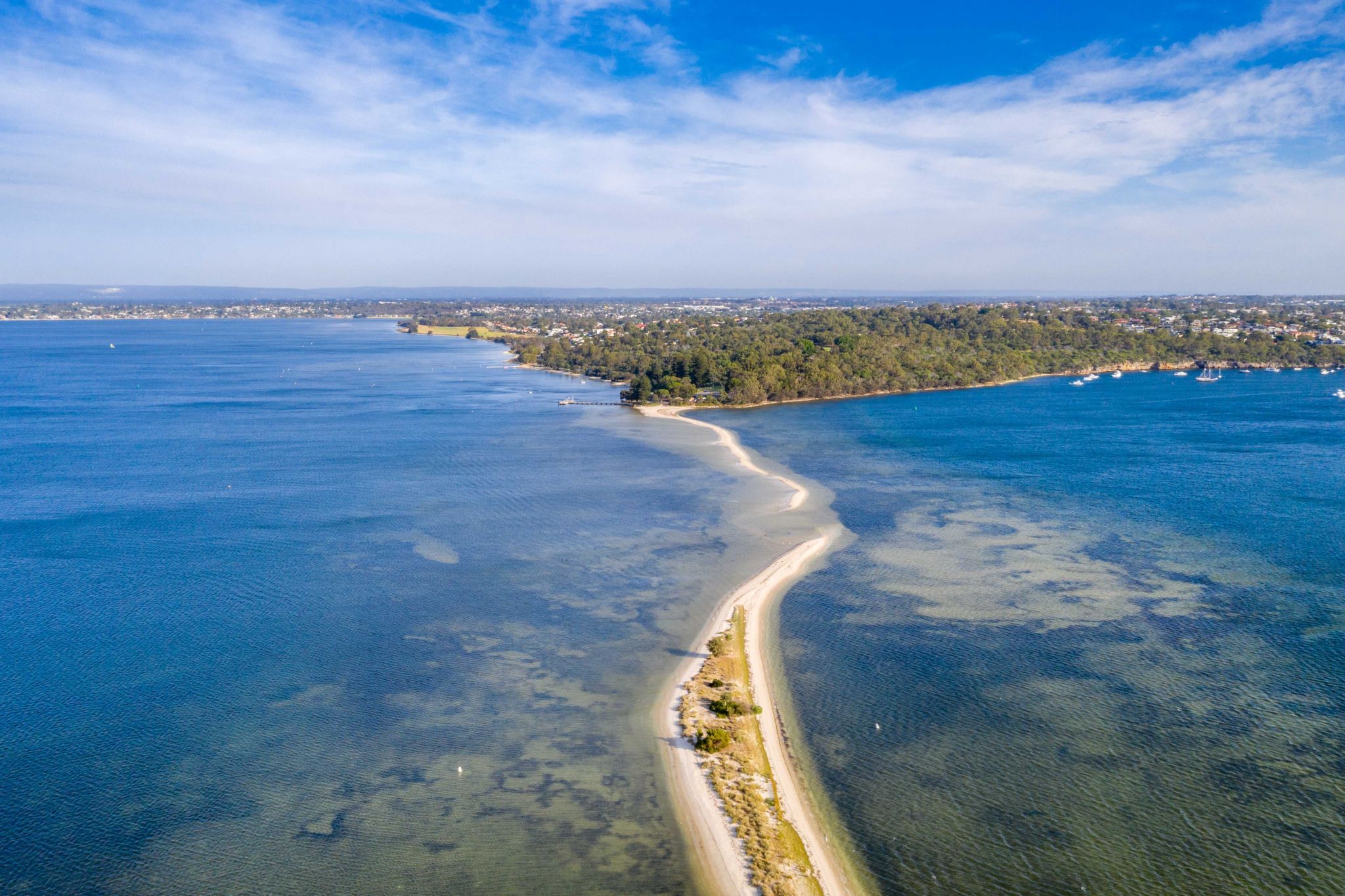 Point Walter sand bar Dyoondalup, Perth, Australia