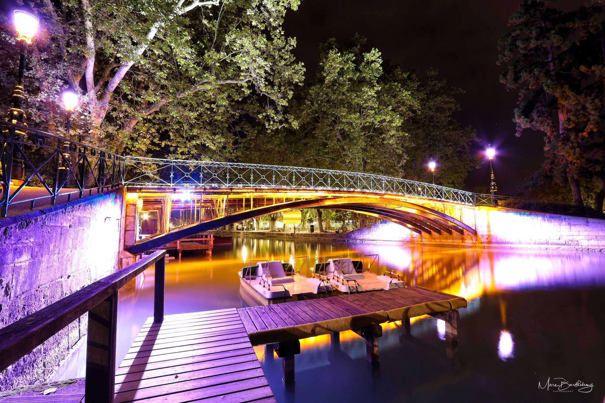 View to the Pont des Amours, Annecy, France