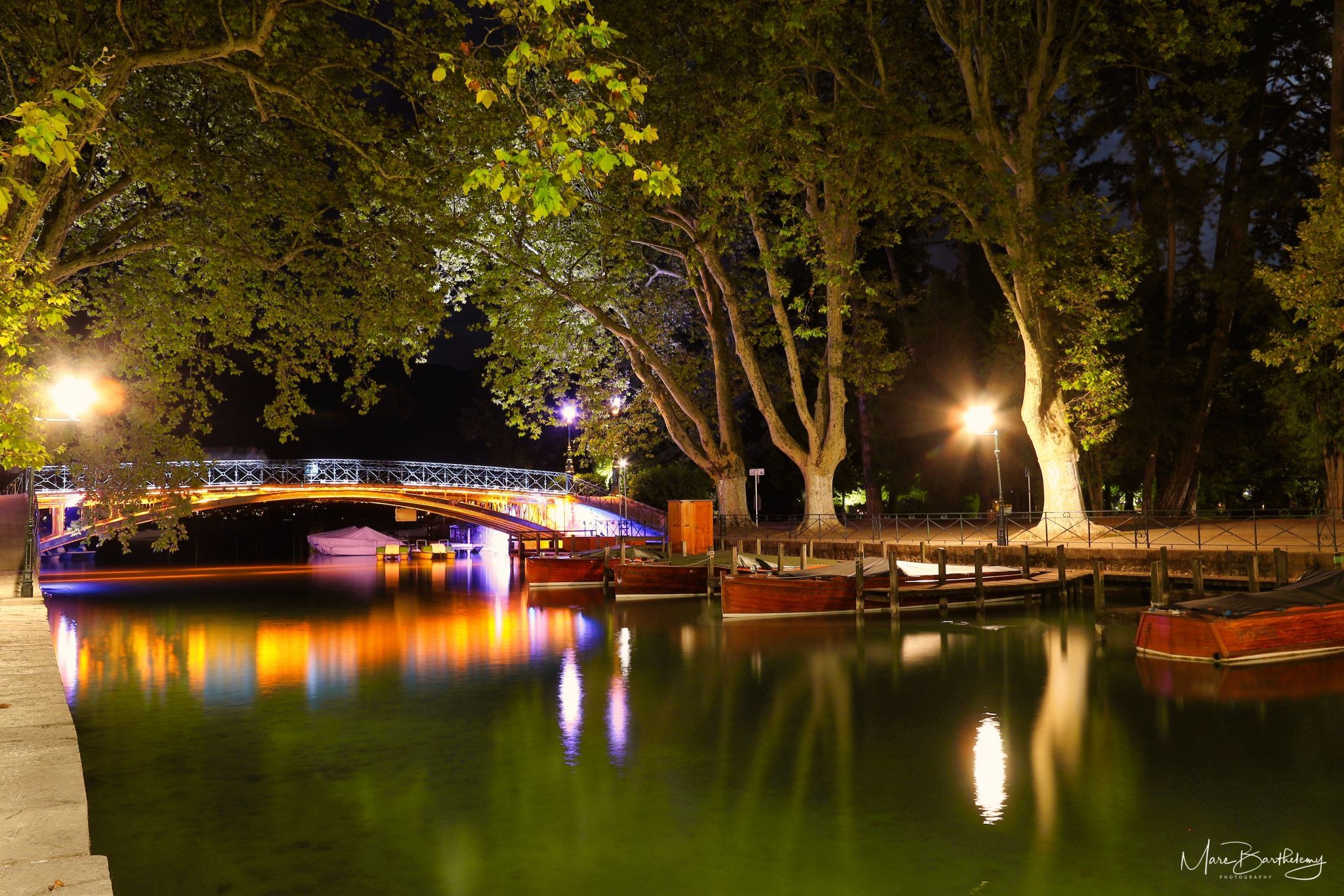 View to the Pont des Amours, Annecy, France