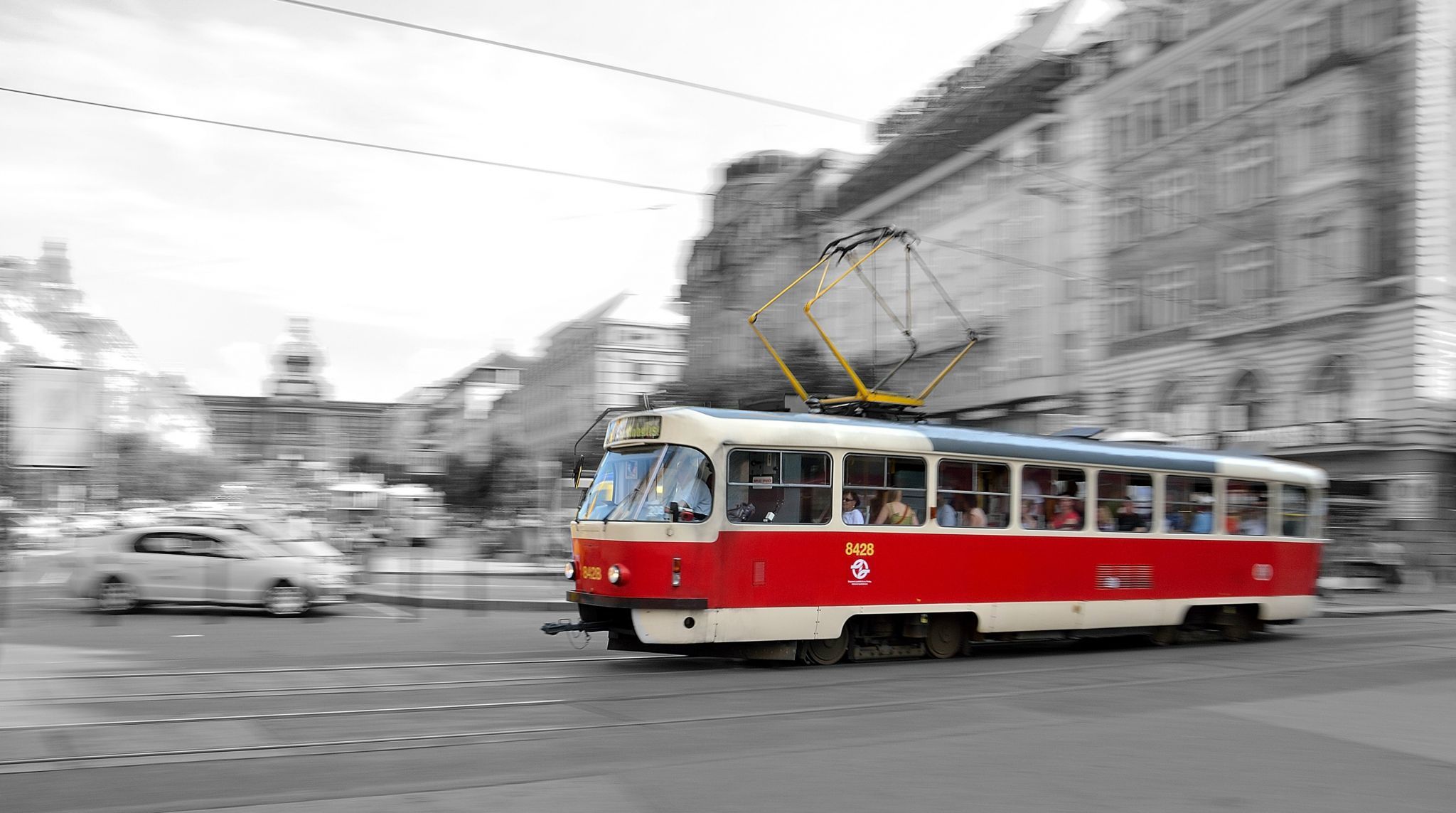 Prague's old tram, Czech Republic
