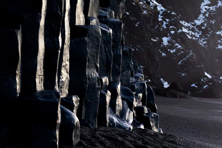 Reynisdrangar, the black basalt sea stacks near Vik