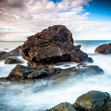 Rock outcrop Saltwater, Wallabi Point, New South Wales, Australia
