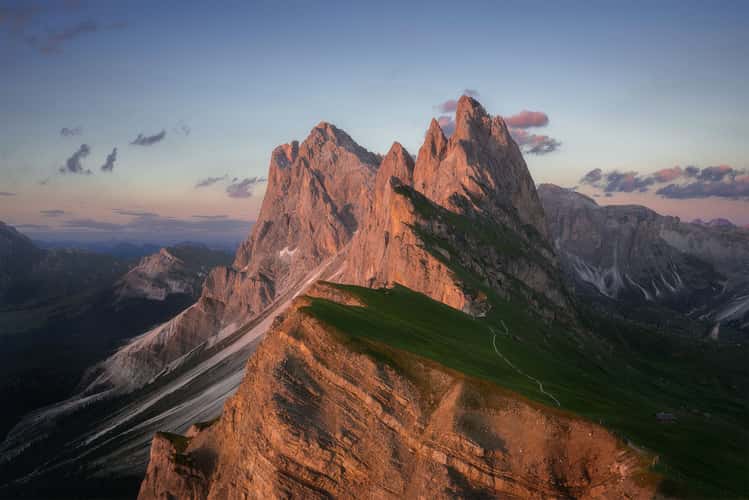 Seceda classic view point, South Tyrol