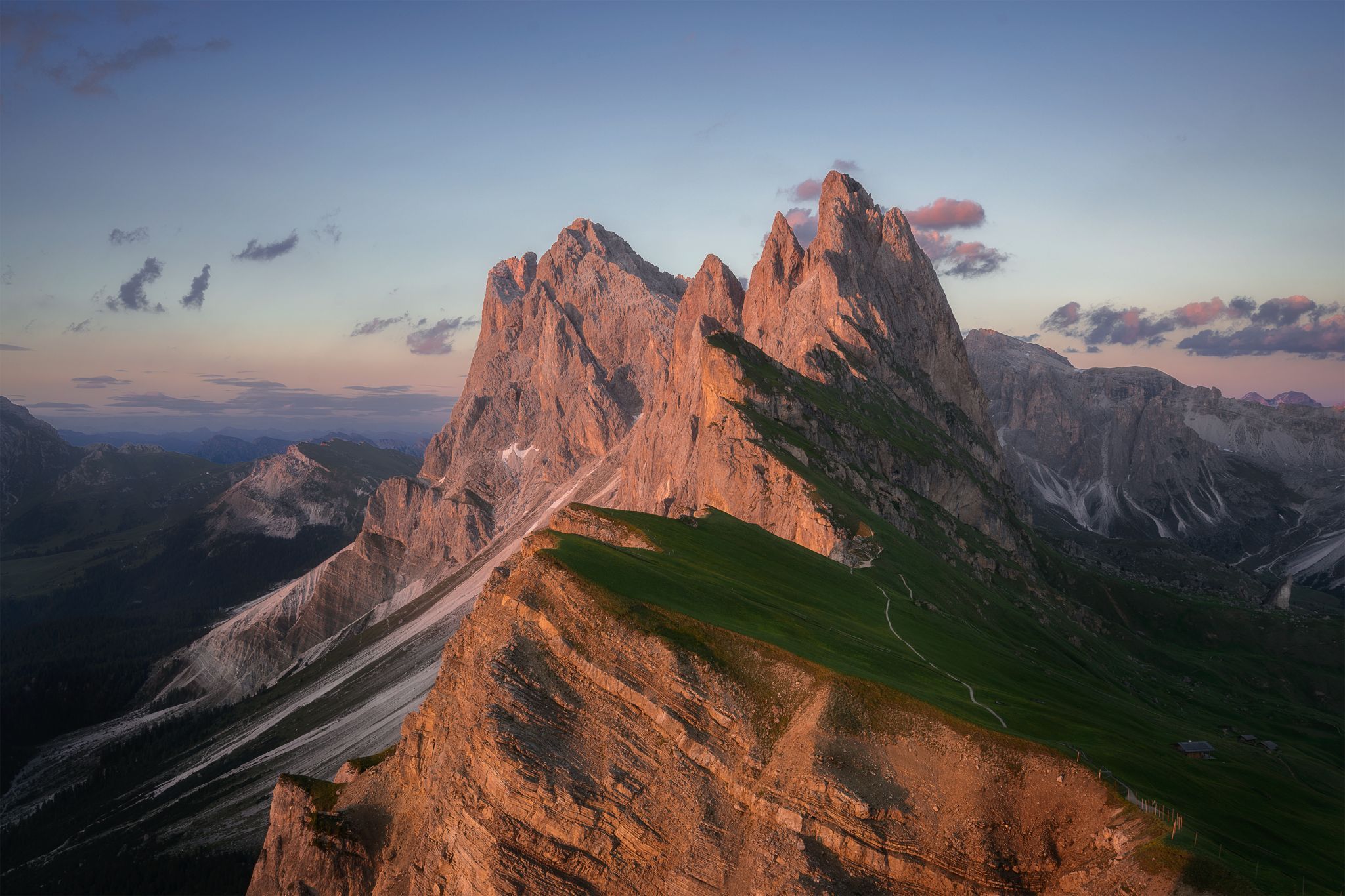 Seceda classic view point, South Tyrol, Italy