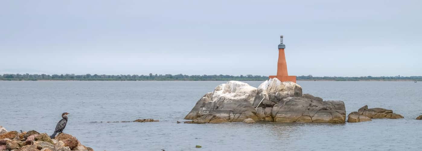 Small Lighthouse Blue Zebra Island