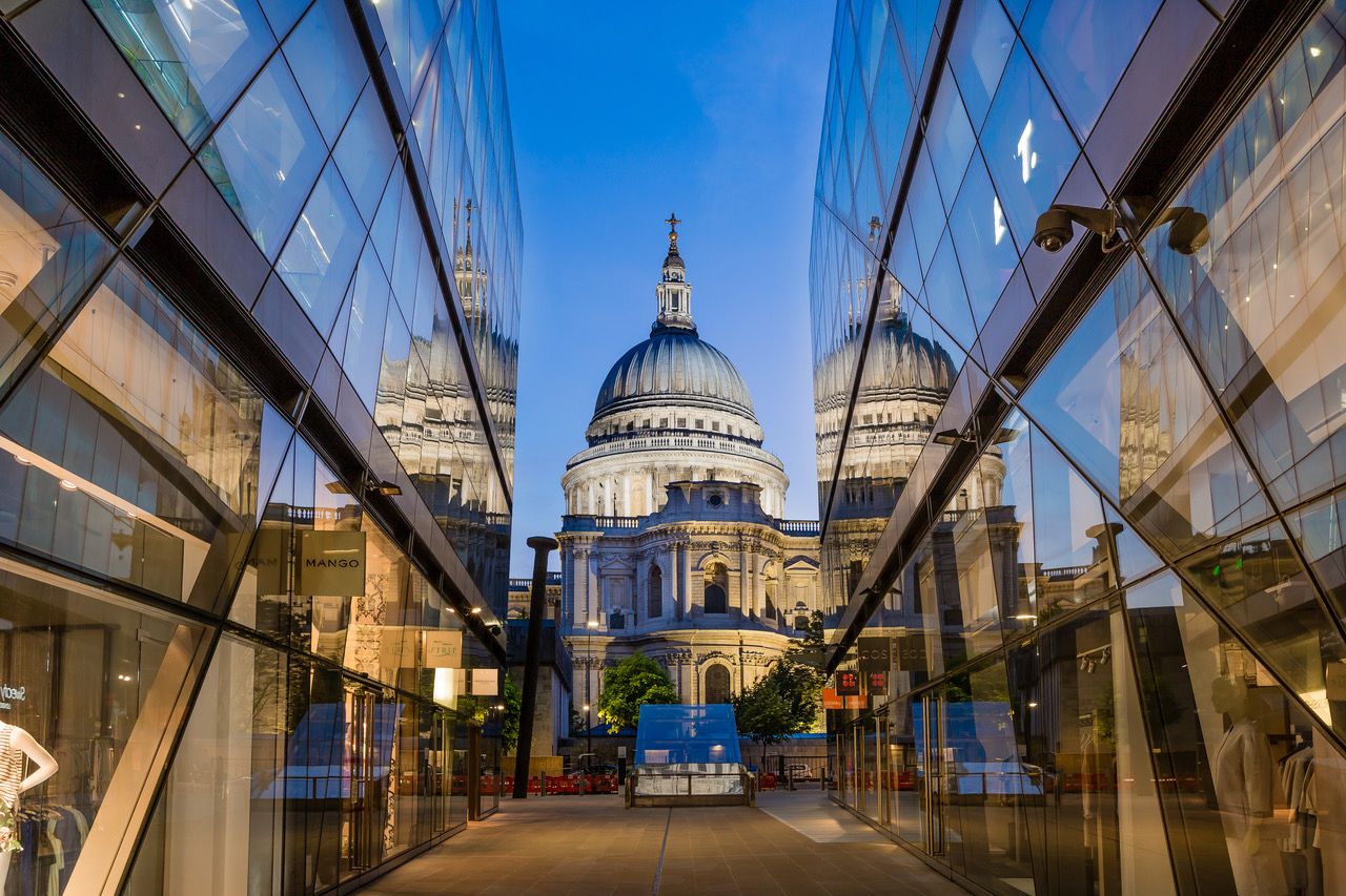 Reflection of St Paul's Cathedral, London, United Kingdom