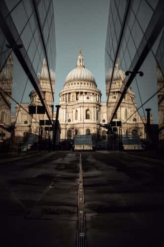 Reflection of St Paul's Cathedral, London