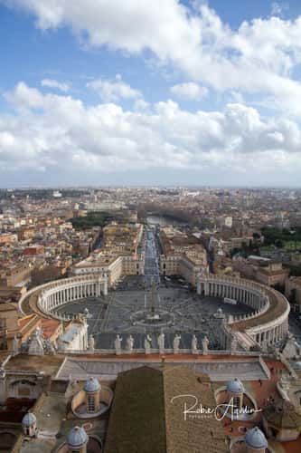 Panorama of Rome from St. Peter's Basilica