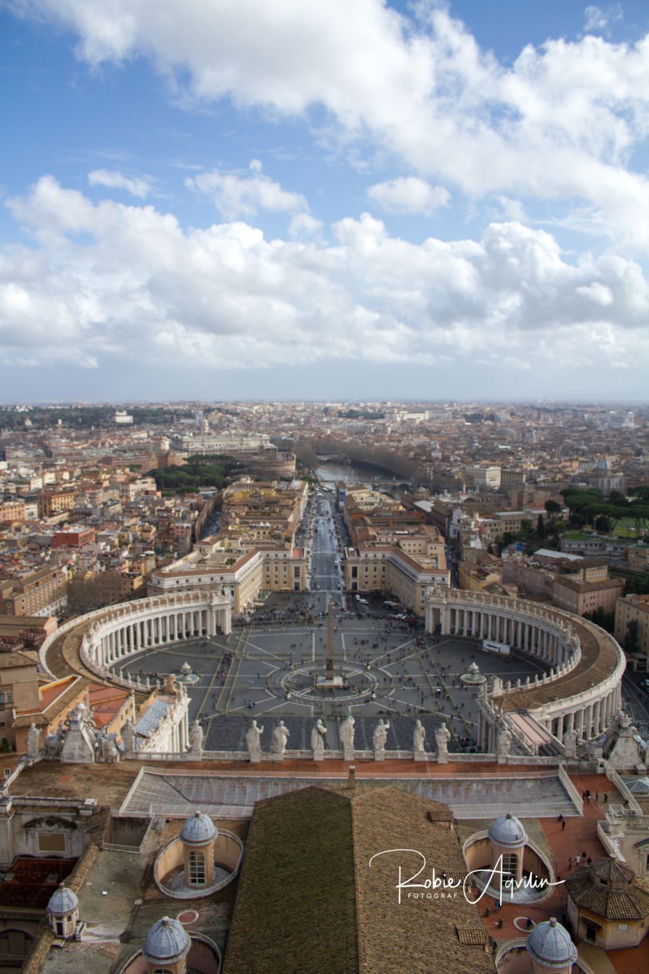 Panorama of Rome from St. Peter's Basilica, Vatican City State