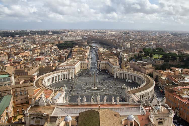 Panorama of Rome from St. Peter's Basilica