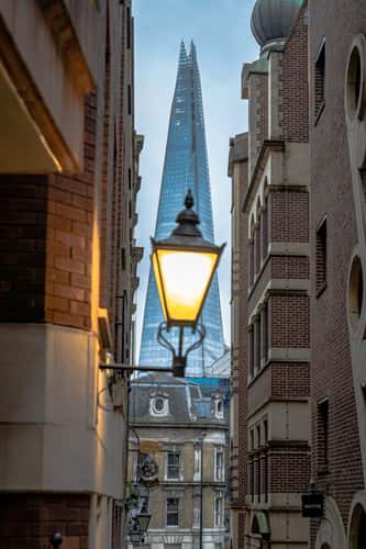 The Shard and 20 Fenchurch Street from Lovat lane