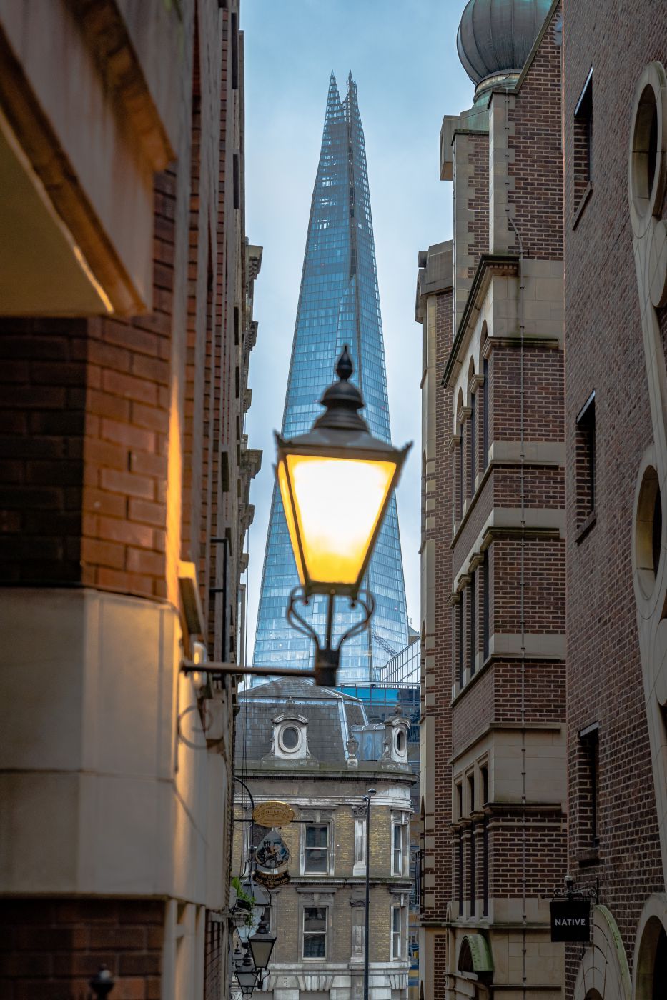 The Shard and 20 Fenchurch Street from Lovat lane, United Kingdom