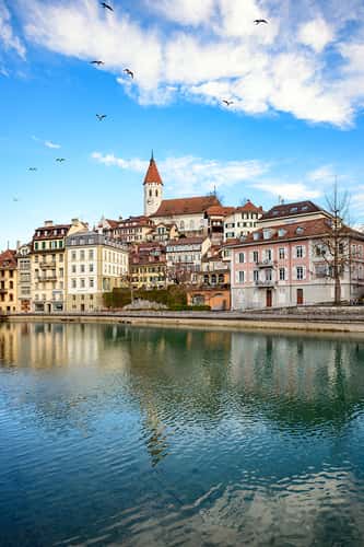 Thun town view in Switzerland